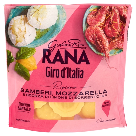 Giovanni Rana Giro d'Italia Ripieno Gamberi, Mozzarella e Scorza di Limone di Sorrento IGP 250 g